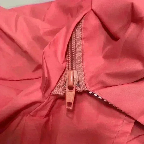 Plus Size Women Salmon Pink Windproof Jacket Removable Hood Zip & Snaps Size XXL - Picture 14 of 16